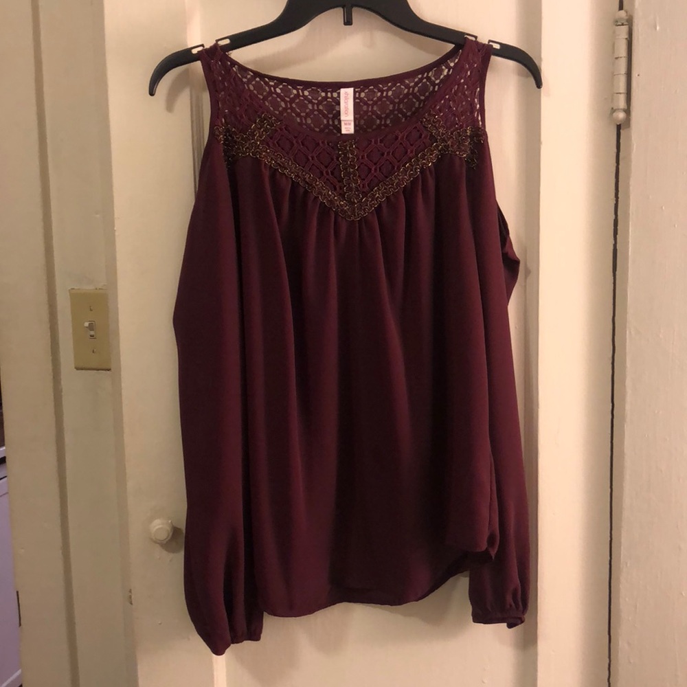 Maroon/purple blouse (xhilaration)